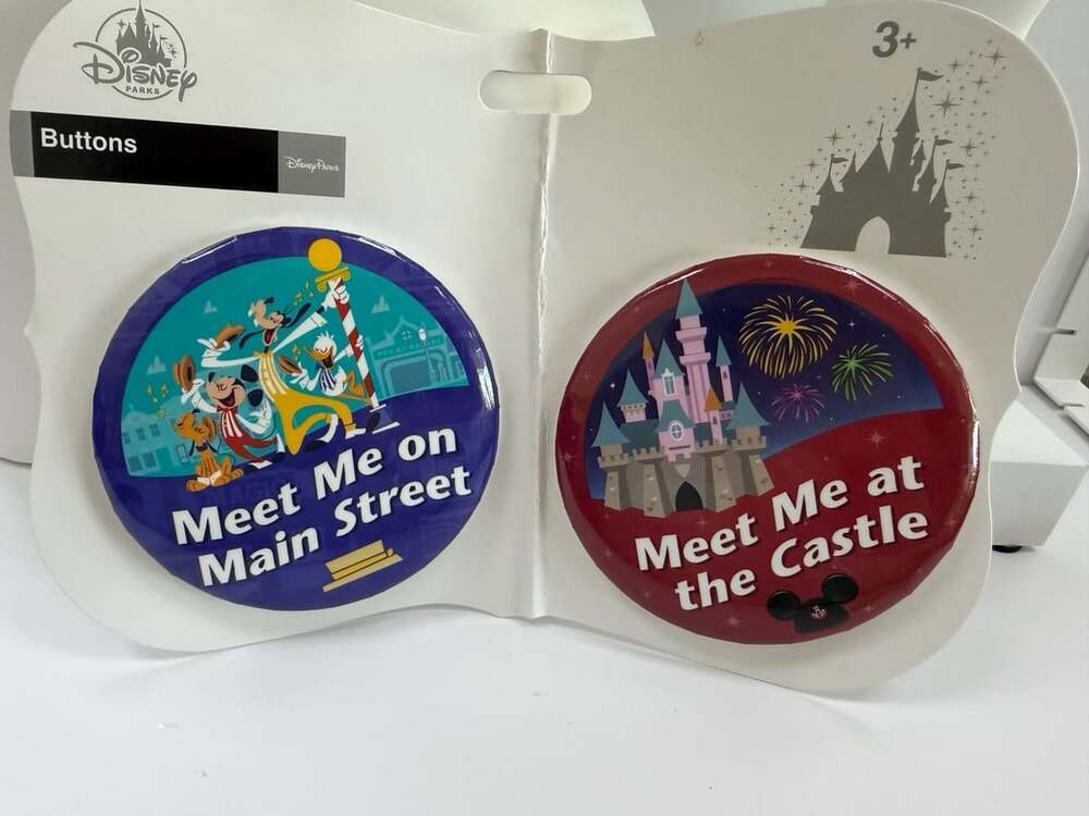 Disney Parks Meet Me On Main Street And Castle Buttons Set